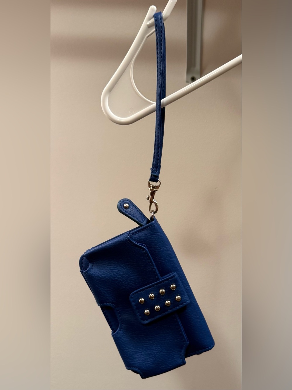 Women's Blue Wristlet Crossbody Phone Wallet